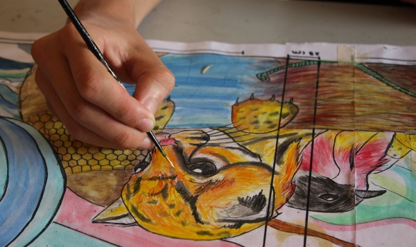 Elaboraci&oacute;n de boceto para mural con Conciencia Ecol&oacute;gica
